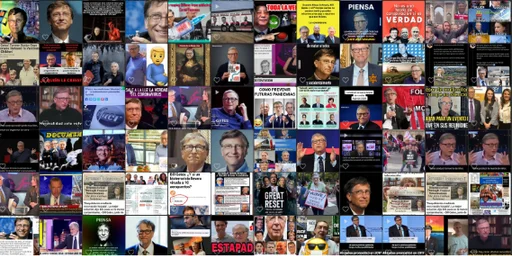 Examples of conspiracy-related memes about Bill Gates analysed in the article