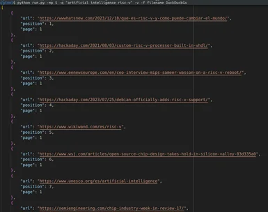 GTool execution and output for a DuckDuckGo news search