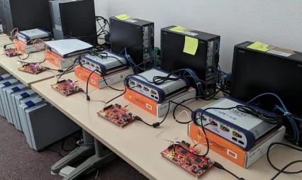 Experimental hardware setup discussed in the QKD limitations section