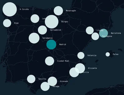 Distribution and relative relevance of cybersecurity research groups in Spain